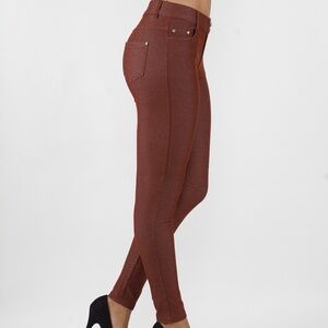 Jean Look Jeggings Tights Slim Fit Pull Up Pants